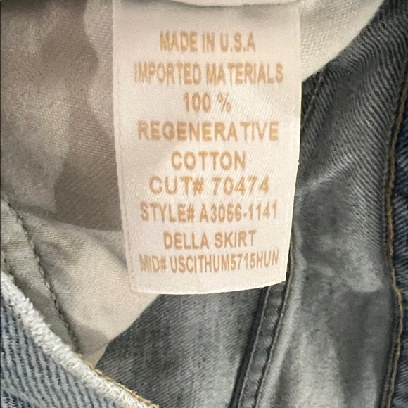 Agolde Sky Blue Denim Skirt - Picture 10 of 10